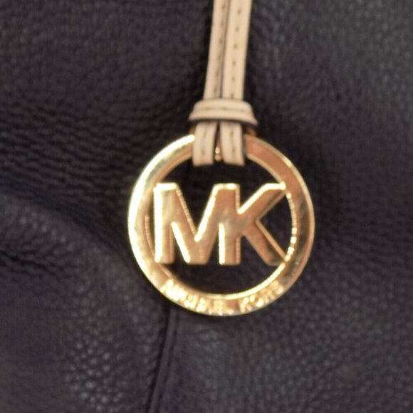 Michael Kors Jet set Tote shoulder bag Black Pebble Leather Medium - Picture 12 of 13